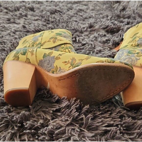Rag & Bone Newbury bootie yellow blue floral sz 8/38 - Picture 7 of 8